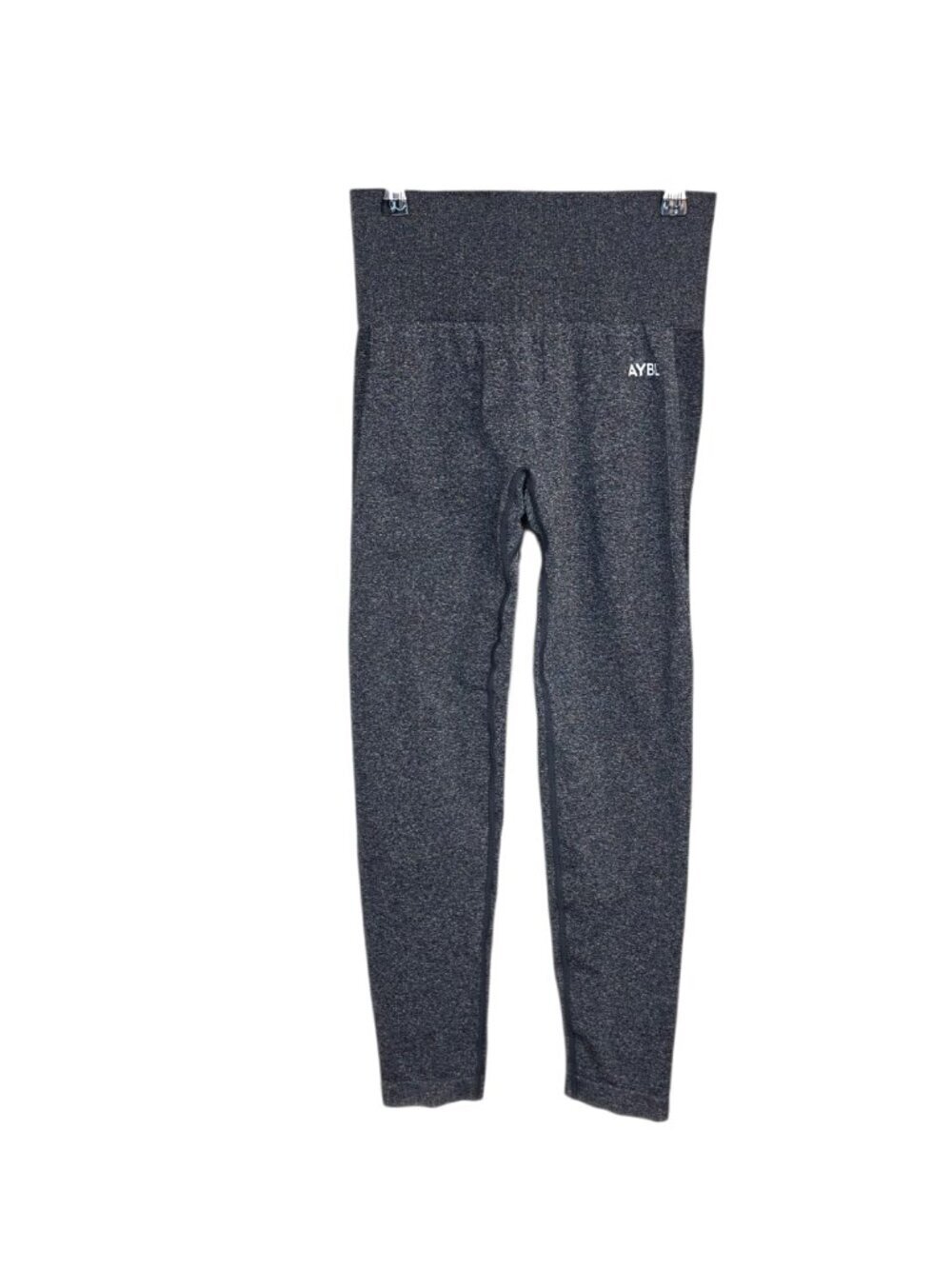 AYBL Empower Seamless Leggings, Heathered Grey, Cropped, Size S, Scrunch Butt